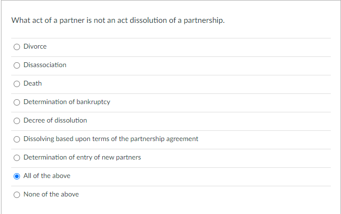 Solved Which is best? Partner as in business partner | Chegg.com