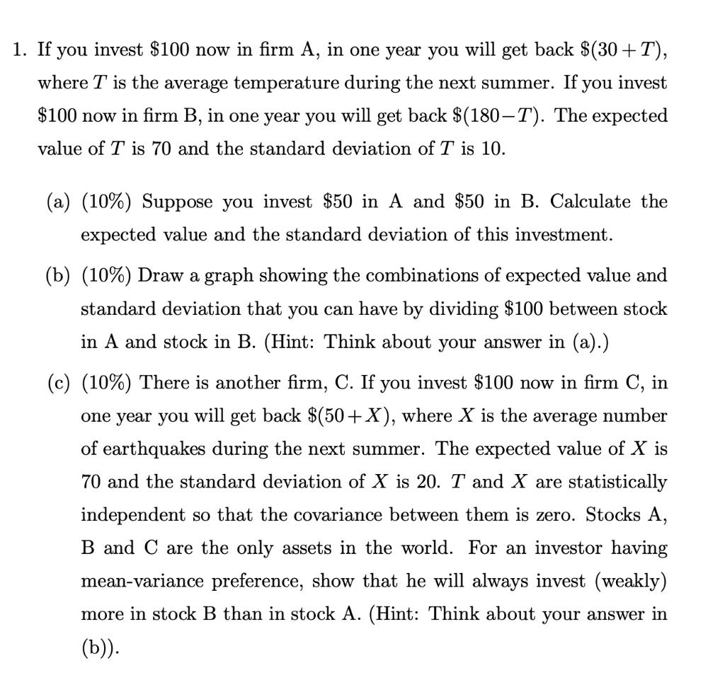 solved-1-if-you-invest-100-now-in-firm-a-in-one-year-you-chegg