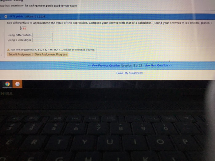 Solved Use differentials to approximate the value of the