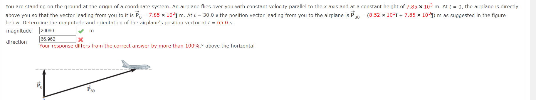 Solved You are standing on the ground at the origin of a | Chegg.com