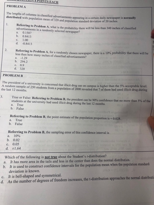 Solved Problem A The Lengths Of Columns In Classified 