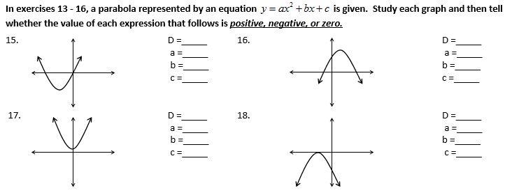 Solved In exercises 13 - 16, a parabola represented by an | Chegg.com