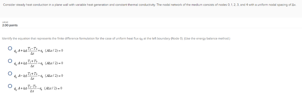 Solved Consider steady heat conduction in a plane wall with | Chegg.com
