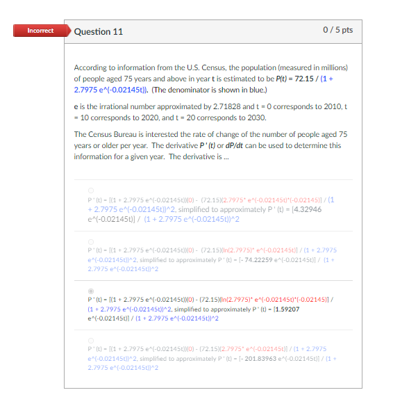 Solved Incorrect Question 4 0/5 pts The weekly total cost | Chegg.com