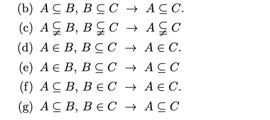 Solved Suppose A, B, And C Are Sets. For Each Of The | Chegg.com