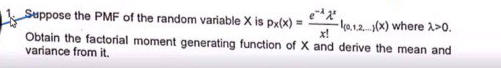 Solved Suppose the PMF of the random variable X is px(x) = | Chegg.com