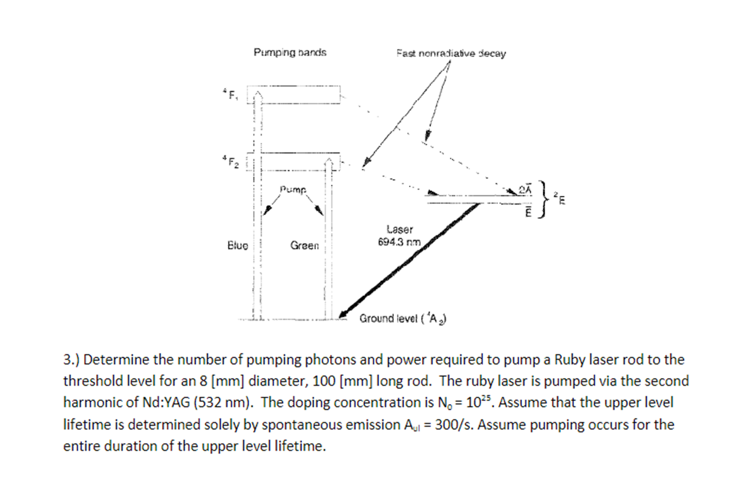 Solved 3 determine the number of pumping photons and power chegg