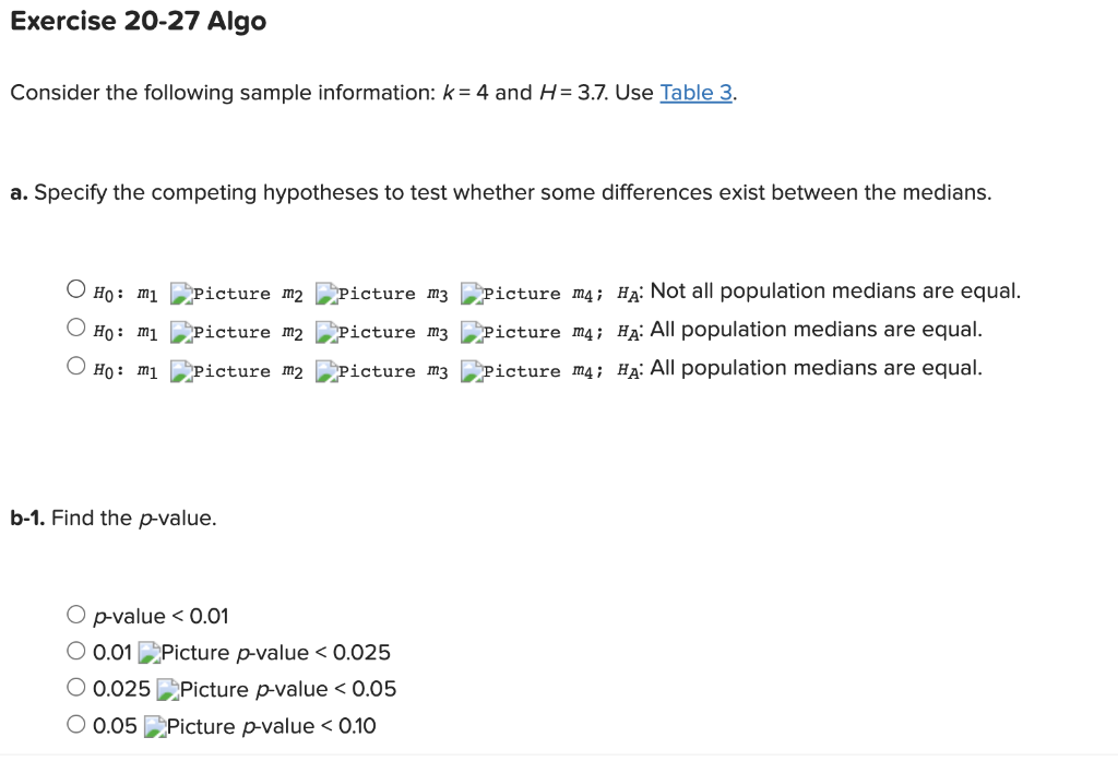 Solved Exercise 20-27 Algo Consider the following sample | Chegg.com