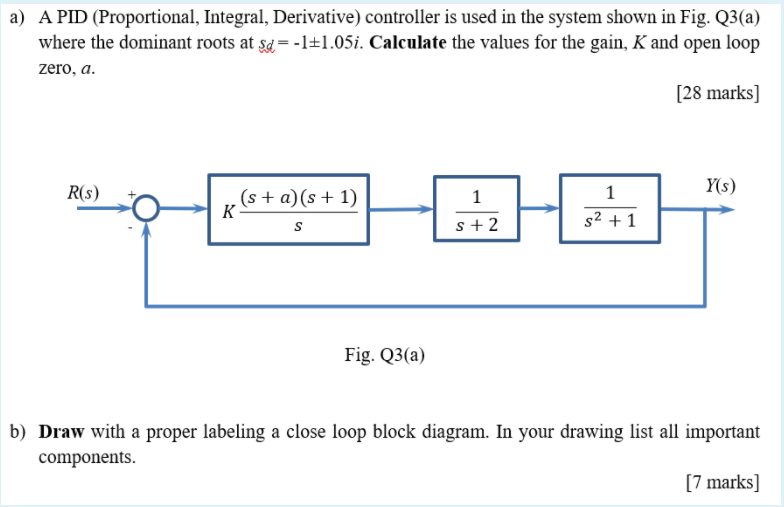 Solved A) A PID (Proportional, Integral, Derivative) | Chegg.com