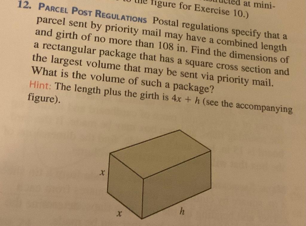Solved 10. MINIMIZING PACKAGING COSTS What are the | Chegg.com