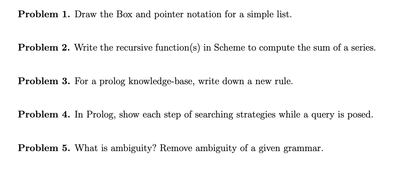 Solved Problem 1. Draw the Box and pointer notation for a | Chegg.com