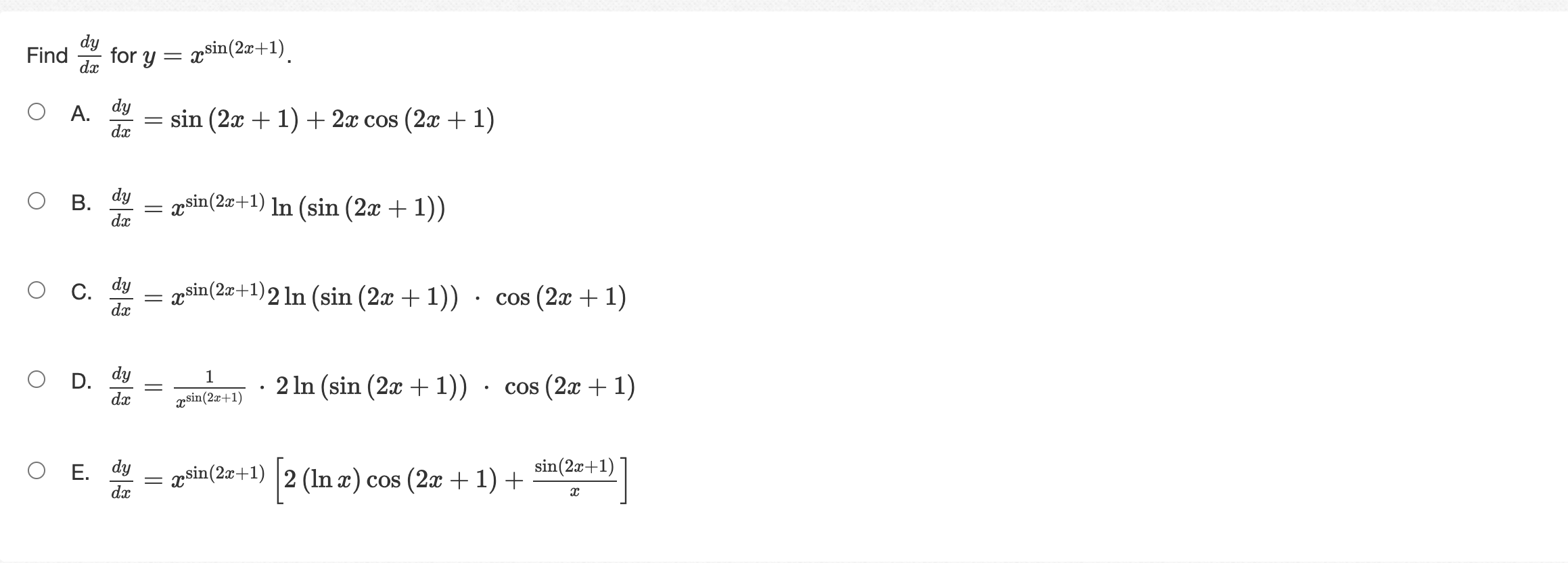 solved-dxdy-for-y-xsin-2x-1-a-dxdy-sin-2x-1-2xcos-2x-1-chegg