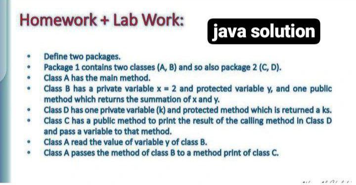 java method homework