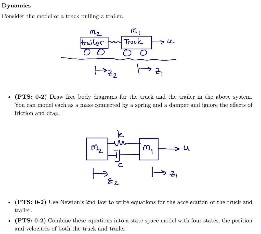 State-space Models Consider The State Space Model Of | Chegg.com