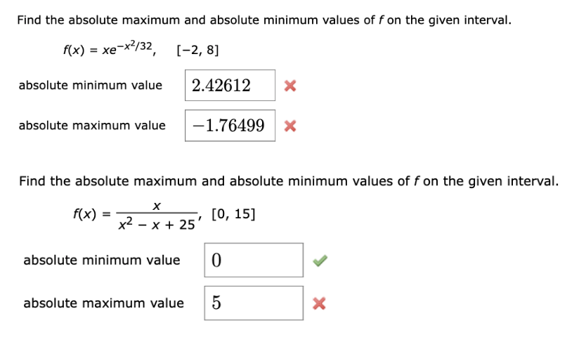 absolute max and min calculator