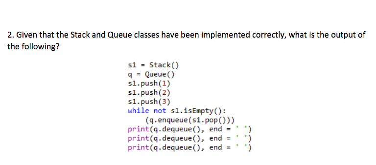 Solved Algorithms - Queues - Computer Science Hi, Looking | Chegg.com