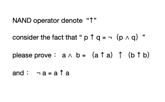 Solved NAND operator denote "1" consider the fact that | Chegg.com
