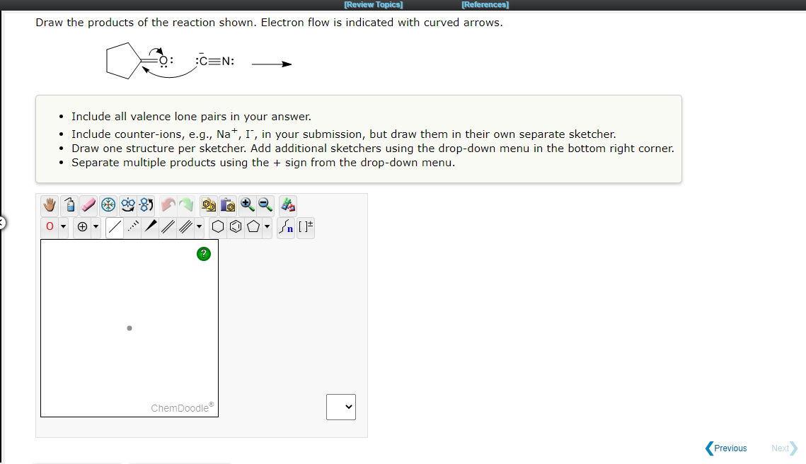 Solved [Review Topics] [References) Draw the products of the | Chegg.com