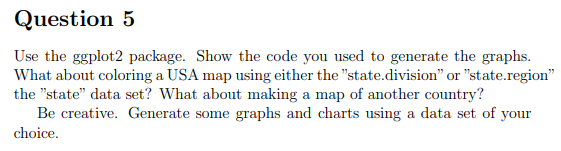 Question 4 Create a population density map of the | Chegg.com