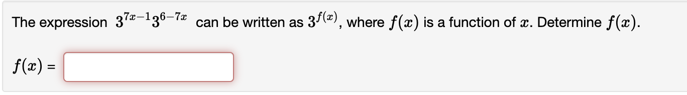 Solved The expression 37x-136-7x ﻿can be written as 3f(x), | Chegg.com
