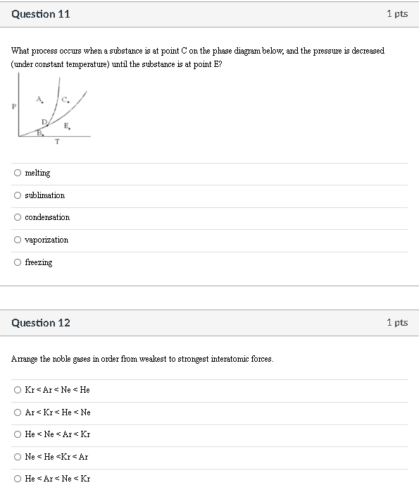 Solved Question 11 1 pts What process occurs when a | Chegg.com