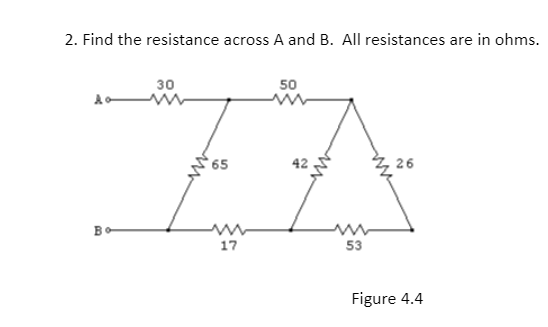 Solved 2. Find the resistance across A and B. All | Chegg.com