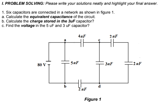 Solved I. PROBLEM SOLVING: Please write your solutions | Chegg.com