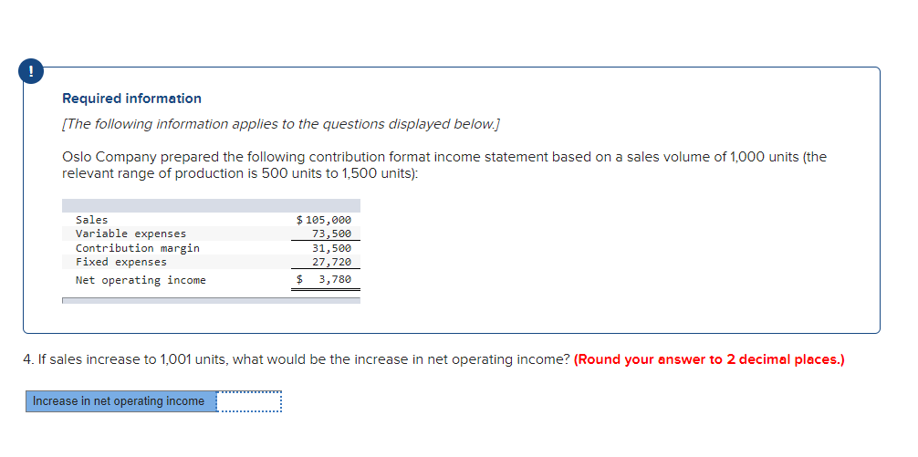 Solved Oslo Company prepared the following contribution