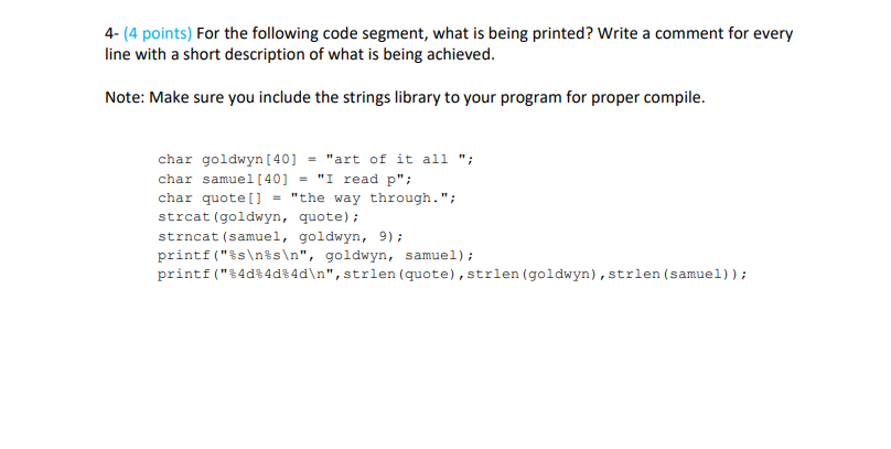 Use Proper Commenting At The Beginning Of Your Code Chegg Com