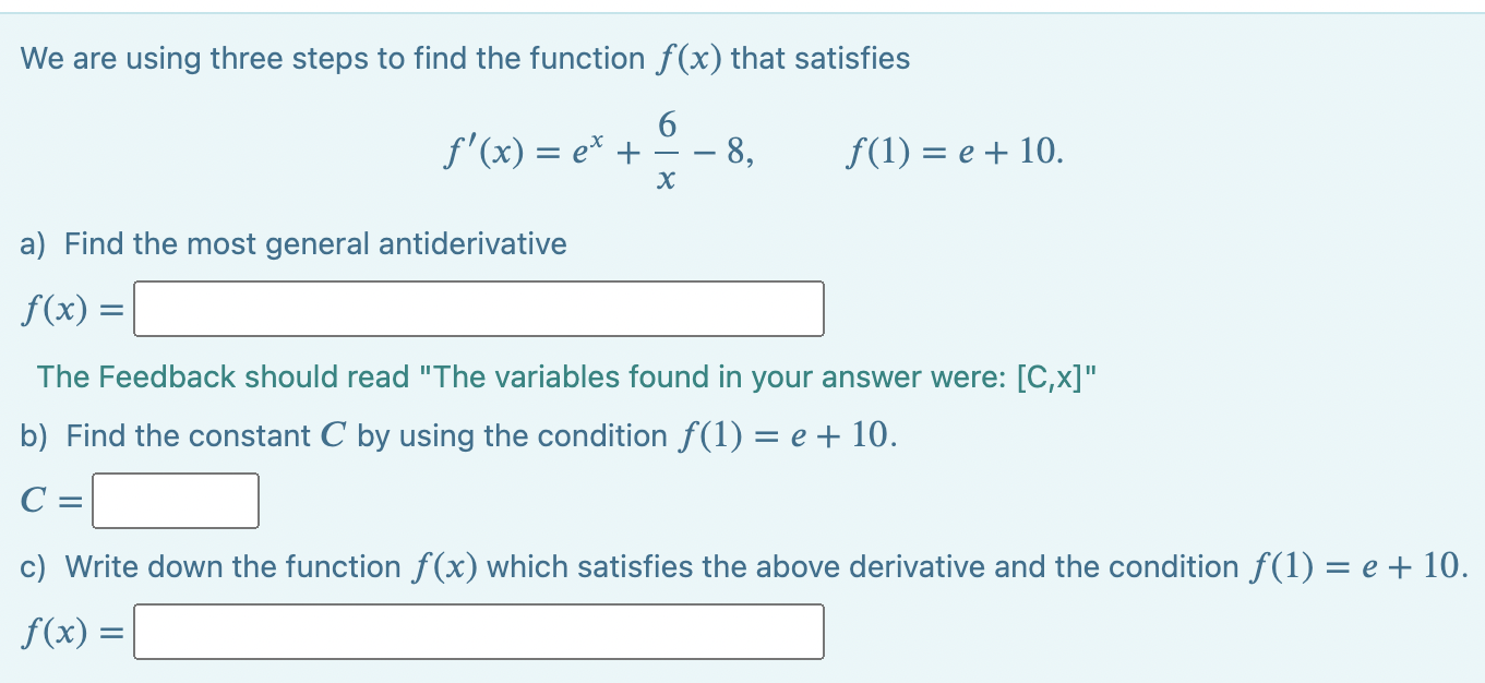 Solved We are using three steps to find the function | Chegg.com