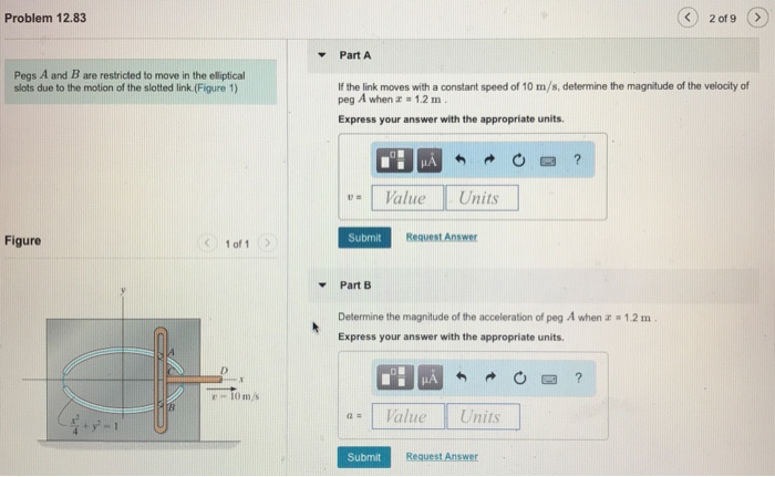 Solved Problem 12.83 Part A Pegs A And B Are Restricted To | Chegg.com