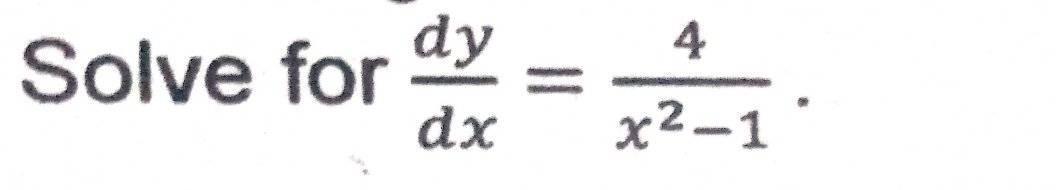 Solved 1. Solve the differential equation for dy/dx = | Chegg.com