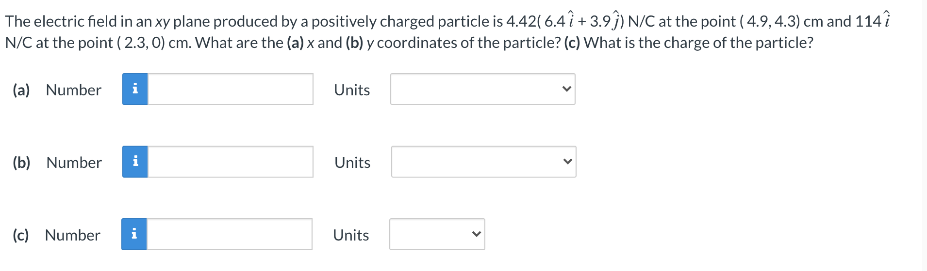 Solved The electric field in an xy plane produced by a | Chegg.com