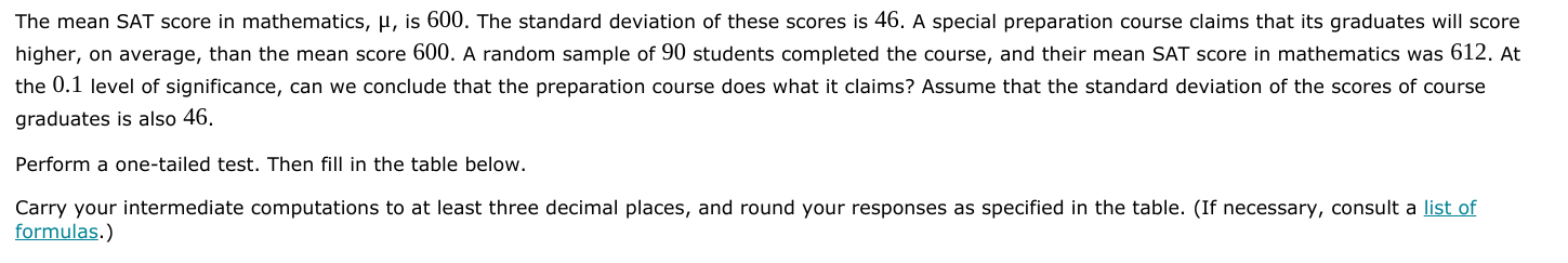Sat Math Score 600 Solved The mean SAT score in mathematics, , is 600. The | Chegg.com