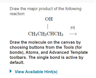 Solved Draw the major product of the following reaction: OH | Chegg.com