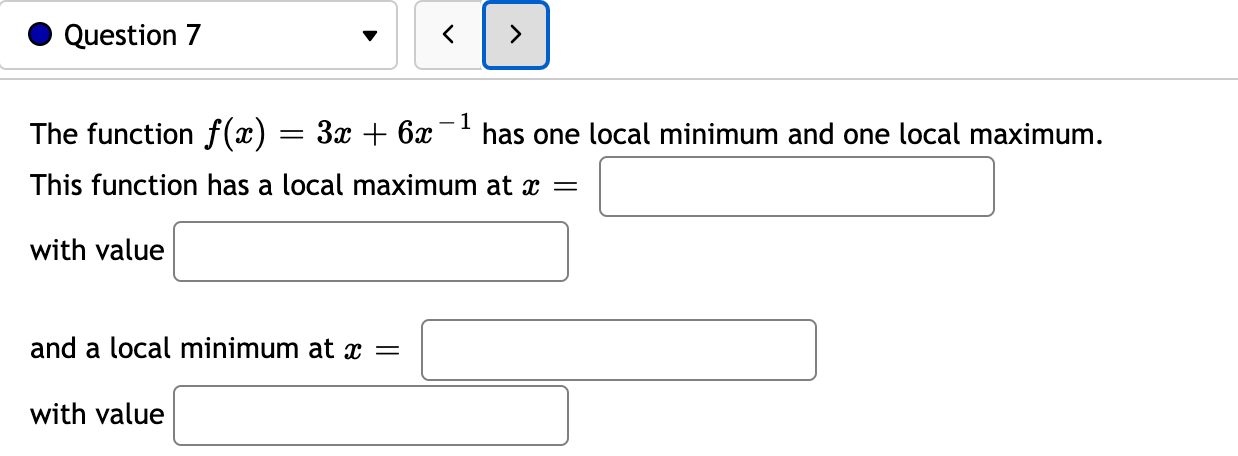 Solved Question 6 The Function F X 2x3 33x2 168x