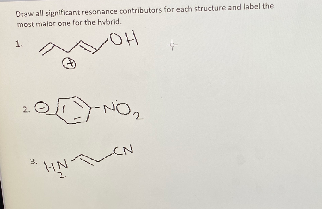 Solved Draw all significant resonance contributors for each | Chegg.com