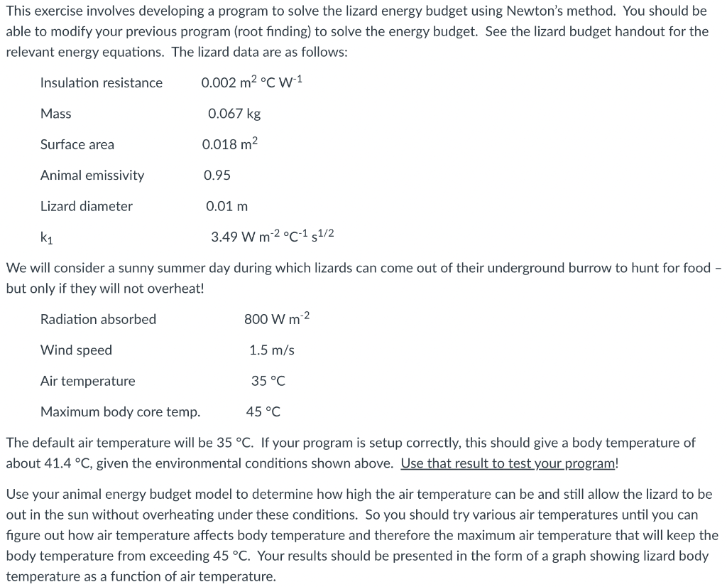 Solved This exercise involves developing a program to solve | Chegg.com