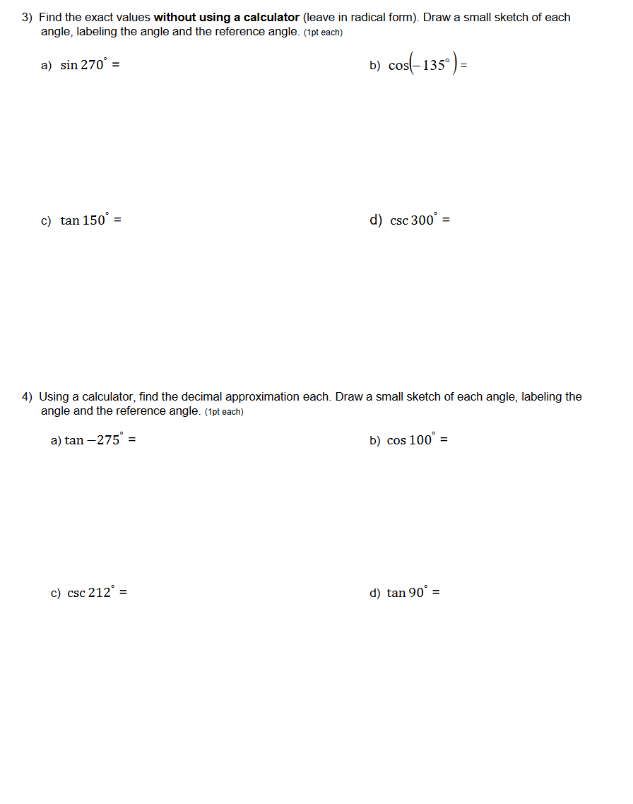 trigonometry homework