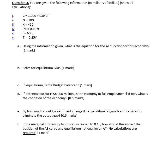 Question 3 You Are Given The Following Information Chegg Com