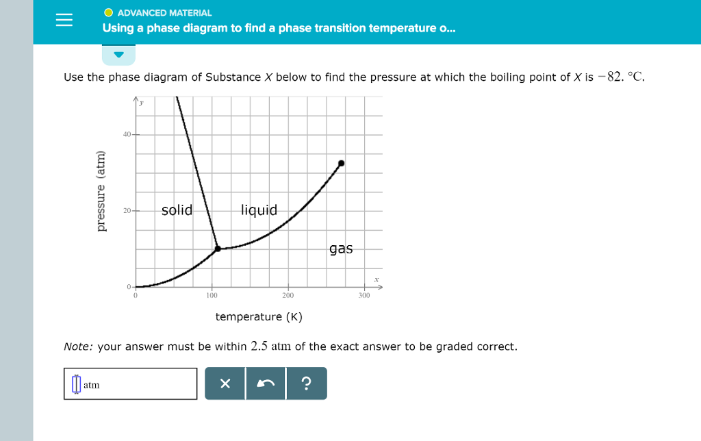 Solved O ADVANCED MATERIAL -Using a phase diagram to find a | Chegg.com