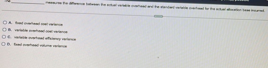 Solved measures the difference between the actual variable | Chegg.com