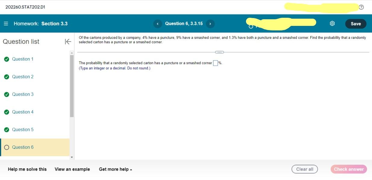 Solved Of the cartons produced by a company, 4% have a | Chegg.com