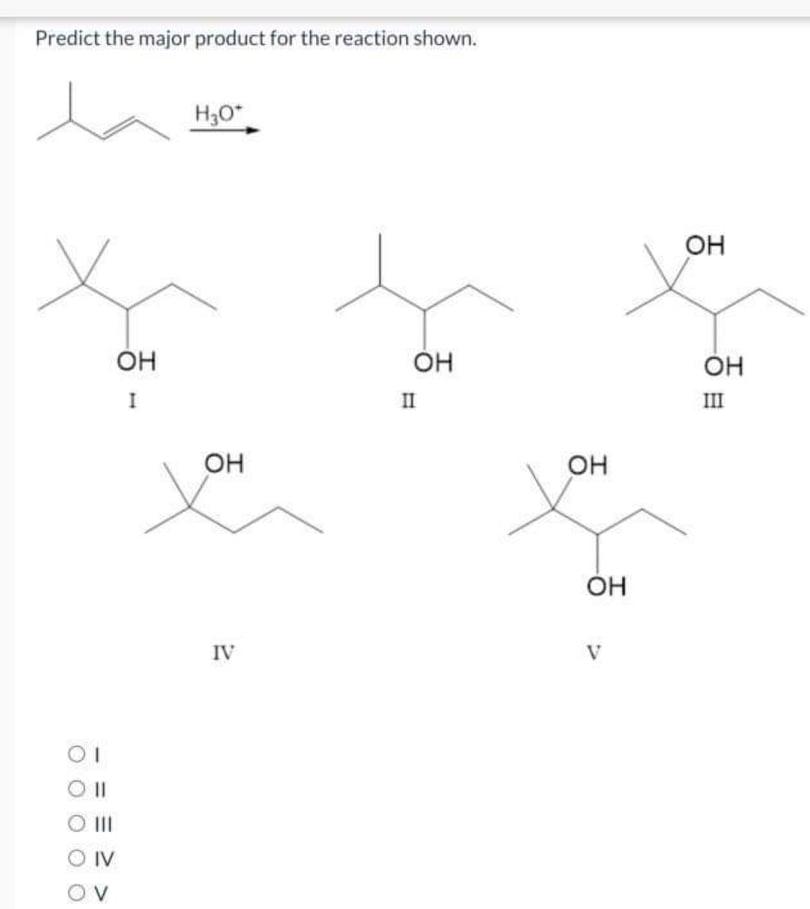 Solved Predict The Major Product For The Reaction Shown. H30 