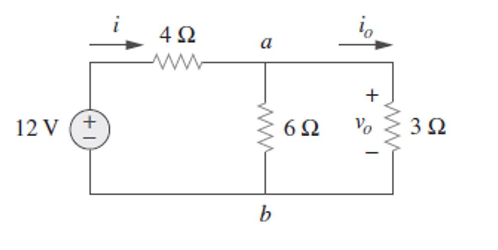 Solved Find Io and Vo in the circuit shown in the figure. | Chegg.com