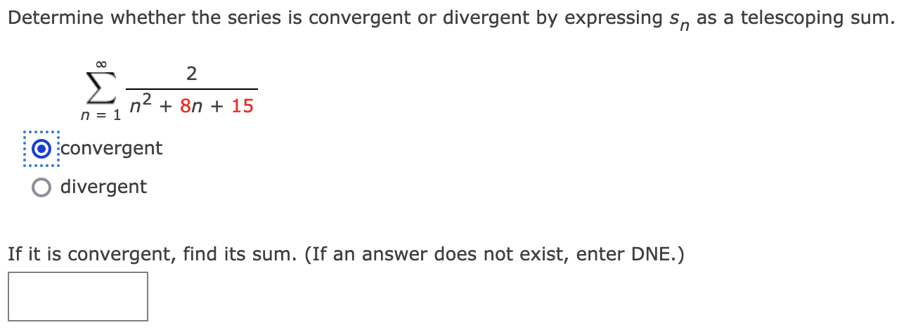 Solved Determine whether the series is convergent or | Chegg.com