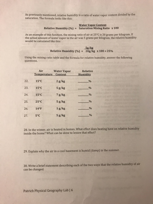 Solved Atmospheric moisture can be seen two different ways,