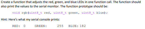 Solved Create a function that adjusts the red, green, and | Chegg.com