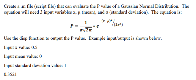 Solved Create A M File Script File That Can Evaluate T