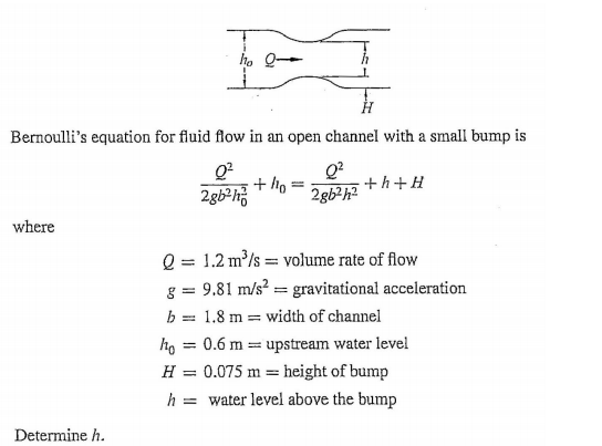 Solved Bernoulli's equation for fluid flow in an open | Chegg.com